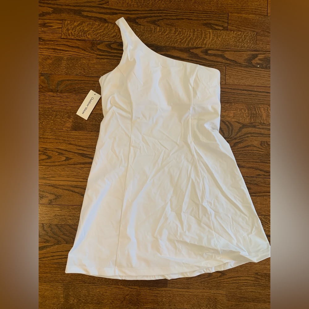 Outdoor Voices White One Shoulder Dress